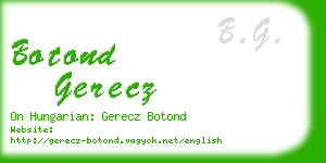 botond gerecz business card